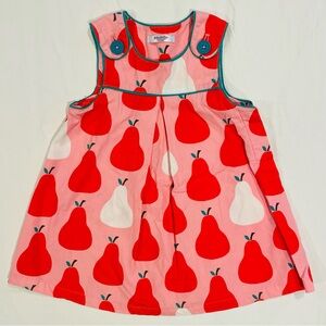 Baby Boden Pears Dress Girls 12-18M Jumper Cotton Pinafore Spring Summer Mini
